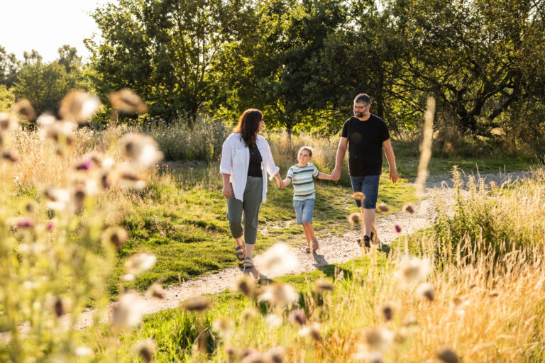 Familienfotos in der Heide